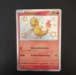 Pokemon TCG Charmander 109/091 SV Paldean Fates Shiny Rare Holo English 2024 - Image 1