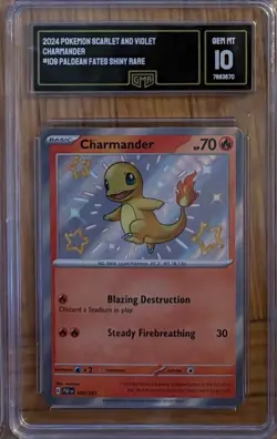 GMA 10 CHARMANDER SHINY RARE Holo 109/091 2024 Pokemon Paldean Fates #109 - Image 1
