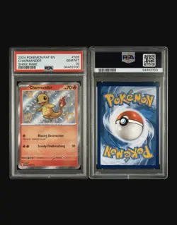 Pokemon Charmander 109/091 SV: Paldean Fates Shiny Rare Holo PSA 10 2024 English - Image 3