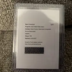 2025 Panini Select #1 WNBA MYSTERY AUTOGRAPHS REDEMPTION CARD - Image 3