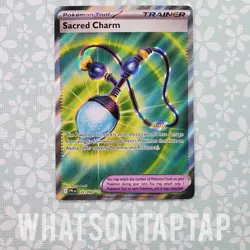 Pokemon Card Sacred Charm 122/094 Secret Rare Mega Evolution Phantasmal Flames - Image 1