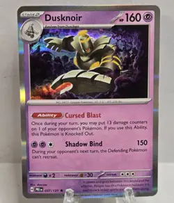 Dusknoir 037/131 Pokemon Card Pokemon TCG Holo - Image 1