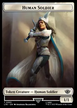 MTG Human Soldier Lord of the Rings Token Token Creature Human Soldier NM - Image 2