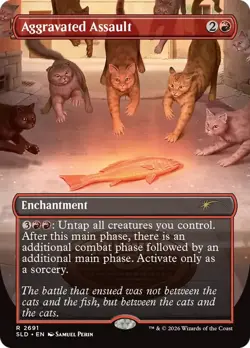 MTG Aggravated Assault 2691 Secret Lair Cats of Chaos - Image 1