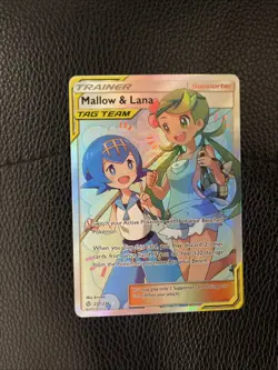 Pokemon Card Mallow & Lana Cosmic Eclipse Full Art Trainer Ultra Rare 231/236 - Image 1