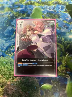 Unforseen Incident C Tournment promo Gundam TCG Participation Entry Card - Image 1