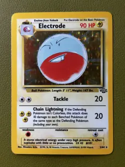 Pokemon Jungle Electrode 02/64 Holo Rare NM - Image 1