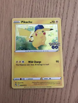 Pokemon Card Pikachu 028/078 Pokemon GO Holo Rare - Image 1