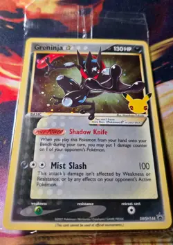 Greninja Gold Star Sealed SWSH144 2021 Celebrations Pokemon Black Star Promo - Image 1