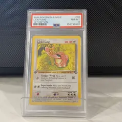1999 POKEMON JUNGLE 1ST EDITION #38 LICKITUNG PSA 8 - Image 1