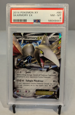 2014 Pokemon XY Base Set Skarmory EX #80 PSA 8 - Image 1
