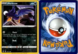 MURKROW 106/195 C SILVER TEMPEST POKEMON REVERSE HOLO NM/M - Image 3