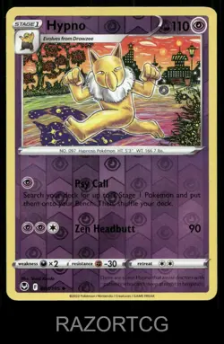 HYPNO 061/195 UC SILVER TEMPEST POKEMON REVERSE HOLO NM/M - Image 1