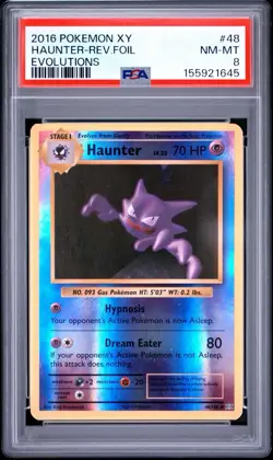 2016 Pokemon X Y Haunter Rev Foil Evolutions PSA 8 - Image 1