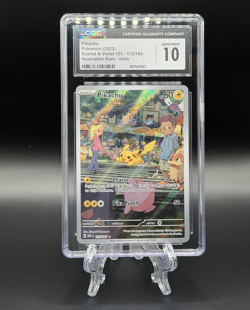 CGC 10 Pikachu 173/165 Illustration Rare Holo SV Scarlet & Violet 151 2023 - Image 1
