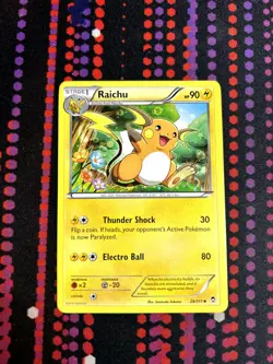 Raichu 28/111 Uncommon Furious Fists Pokemon Near Mint - Image 1
