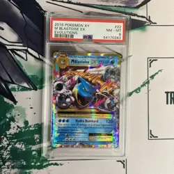 Pokemon TCG Mega M Blastoise EX 2016 XY Evolutions Card 22/108 PSA 8 NM-MT - Image 1