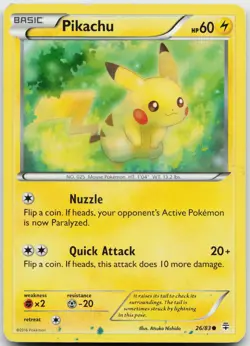 Pikachu 26/83 Common Generations Pokemon Damaged - Image 1