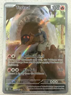 Pokemon TCG Torkoal 172/167 Twilight Masquerade Illustration Rare Card - Image 1