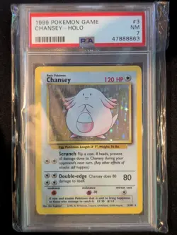 Pokemon TCG Chansey 3/102 Base Set PSA 7 - Image 1
