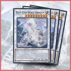 YuGiOh Blue-Eyes Spirit Dragon x3 Blue-Eyes White Destiny SDWD - Image 1