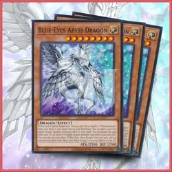 YuGiOh Blue-Eyes Abyss Dragon x3 Blue-Eyes White Destiny SDWD - Image 1
