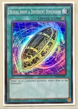 Yugioh Burial From A Different Dimension THSF-EN051 Super Rare 1st Ed LP - Image 1