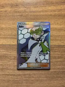 💎Pokemon Card Faba 208/214 SM Lost Thunder Holo Full Art Ultra Rare Trainer NM - Image 1