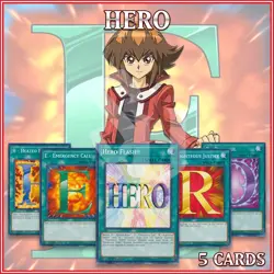 HERO DECK 5 | Emergency Call Heated Heart Flash Oversoul Righteous YuGiOh - Image 2