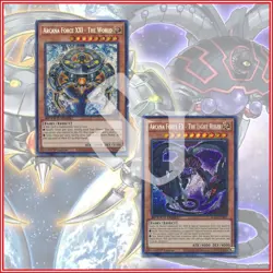 YuGiOh Arcana Force XXI The World Force EX SGX Secret Rare 1st Edition Deck - Image 1