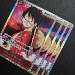 4x Monkey.D.Luffy ST01-012 SR - One Piece TCG Starter Deck 1: Straw Hat Crew - Image 2