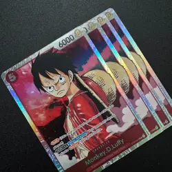 4x Monkey.D.Luffy ST01-012 SR - One Piece TCG Starter Deck 1: Straw Hat Crew - Image 4