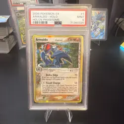 2006 POKEMON EX HOLON PHANTOMS ARMALDO #1/110 RARE HOLO FOIL PSA 9 - Image 1