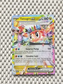 Tatsugiri ex 142/191 Holo Pokemon SV08: Surging Sparks English Near Mint #78 - Image 1
