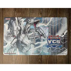 YuGiOh Playmat Blue-Eyes White Dragon TCG CCG Table Pad Trading Card Game Mat - Image 1