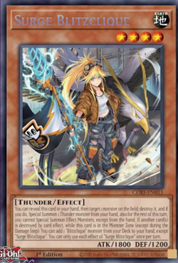 CORI-EN011 Surge Blitzclique Secret Rare 1st Ed YuGiOh - Image 1