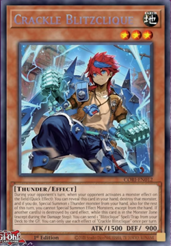 CORI-EN012 Crackle Blitzclique Secret Rare 1st Ed YuGiOh - Image 1