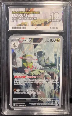 Pokemon TCG ACE 10 Fraxure 077/064 Illustration Art Rare - Image 1