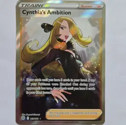 Pokemon TCG Cynthia's Ambition Trainer Rare Holo Card 169/172 Brilliant Stars - Image 1