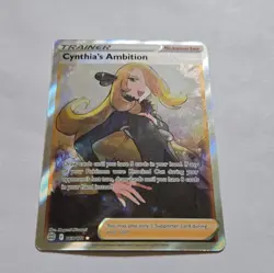 Pokemon TCG Cynthia's Ambition Trainer Rare Holo Card 169/172 Brilliant Stars - Image 2