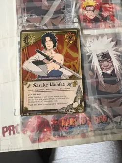 Sasuke Uchiha Jonin Ninja Card Naruto CCG 589 2007SP Bandai English Growth - Image 2