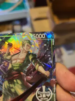2025 One Piece Chinese Card Game Exclusive China Joy Zoro Promo P-042 Alt Art - Image 3