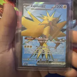 2023 Pokemon 151 Card ZAPDOS EX Full Art Foil Holo Ultra Rare 192/165 - Image 2