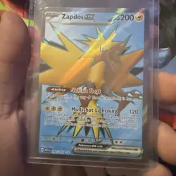 2023 Pokemon 151 Card ZAPDOS EX Full Art Foil Holo Ultra Rare 192/165 - Image 3
