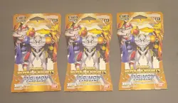 Digimon ~ Royal Knights, Lot of 3 12-Card Booster Hanger Packs - Image 1
