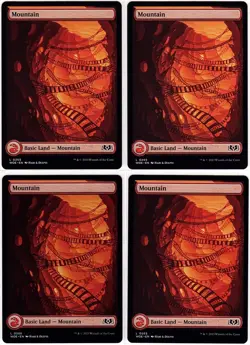 MTG Wilds of Eldraine Full Art Mountain x 4 (Common) - Image 1