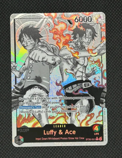 One Piece Luffy And Ace Parallel Alternate Art Leader ST30-001 - Image 2