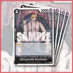 ONE PIECE TCG: Donquixote Rosinante ST19 OP02-108 x4 BLACK Starter Deck Smoker - Image 1