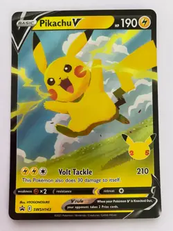 PIKACHU V SWSH143 SWORD & SHIELD PROMO NM/M POKEMON - Image 1