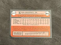 1989 Topps Traded Ken Griffey Jr. #41T EX-NM HOF Rookie RC!! - Image 2